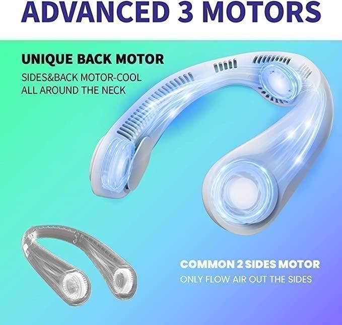 Portable Bladeless Hanging Rechargeable Neck Fan (Summer Sale - Special Price